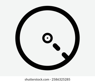 Radar Scan Scanner Round Circle Shape Outline Scanning Search Technology Tech Compliment Icon Black White Symbol Sign Graphic Illustration Vector