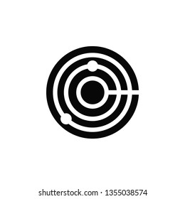 Radar, scan, scanning, icon, flat. Element of security for mobile concept and web apps illustration. Thin flat icon for website design and development, app. Vector icon
