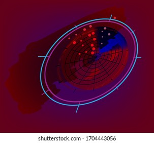 Radar scan ve muchas cosas en el mar