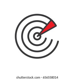 Radar Scan Or Sonar Communicating With Transmission Waves Back And Forth