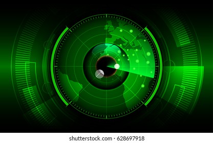 Radar scan,Eyeball scaner Abstract technology background searching concept