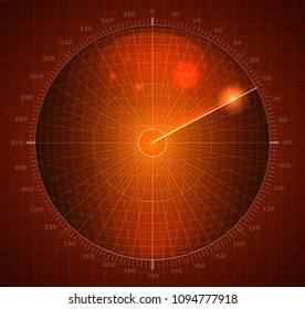 the radar scans the space. vector concept of security and search