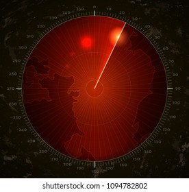 the radar scans the space. vector concept of security and search