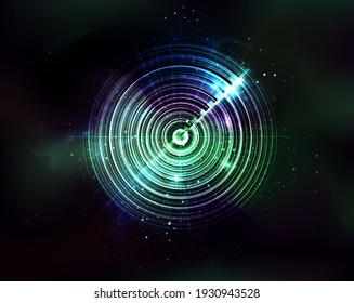 abstrakte Radargrafik, Vektorhintergrund