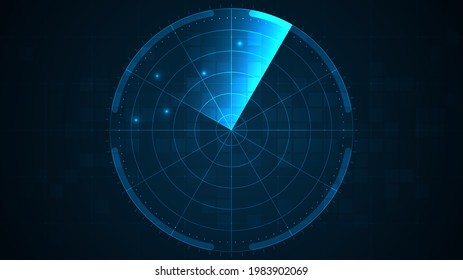 Radar screen, Abstract technology background 