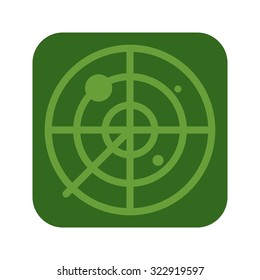 Radar, screen, airport icon vector image. Can also be used for military. Suitable for use on web apps, mobile apps and print media.