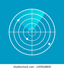 Radar screen .Clipart image isolated on background