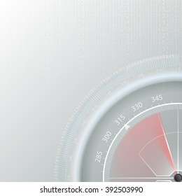 radar screen display technology background vector illustration