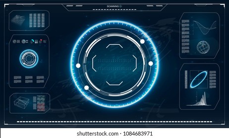 Radar screen. HUD. Futuristic user interface.Vector illustration for your design. hi-tech main.