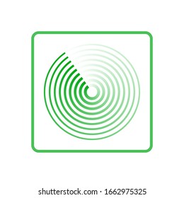 Radar screen icon. Vector illustration image on white background