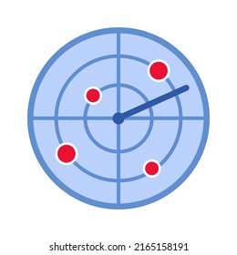 Radar screen icon. Vector illustration