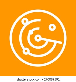 Radar, screen, tracker, equipment icon vector image. Can also be used for communication, connection, technology. Suitable for web apps, mobile apps and print media.