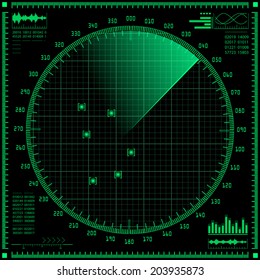 Radar Screen. Vector EPS10.