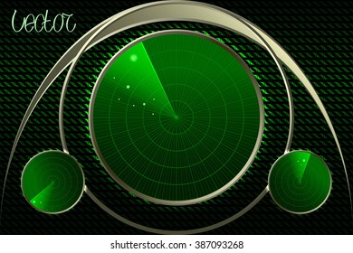 Radar Screen. Vector Illustration