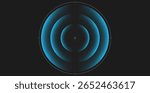 Radar screen. Wifi range. Sound wave. Signal concentric circle. Round light effect. Radio station signal. Water ripple with circle waves. A place or a painful point. Vector effect. 