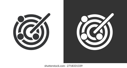 Radar Search icon. Solid glyph series icon