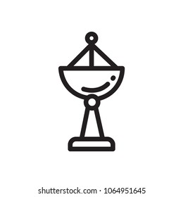 Radar sign icon vector, target modern symbol vector illustration for web and mobil app isolated on grey background