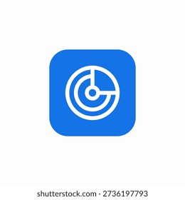 radar spot icon sign vector