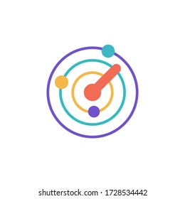 radar system icon flat design vector. isolated on white background
