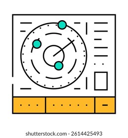 radar technology line icon vector. radar technology sign. isolated symbol illustration