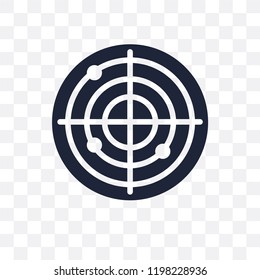Radar transparent icon. Radar symbol design from Nautical collection. Simple element vector illustration on transparent background.