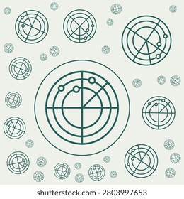 Radar trendy vector illustration in flat style beauteous background.eps