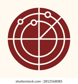 Radar trendy vector illustration in flat style exquisite background.eps