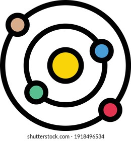 radar vector color line icon