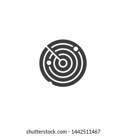 Radar vector glyph style icon