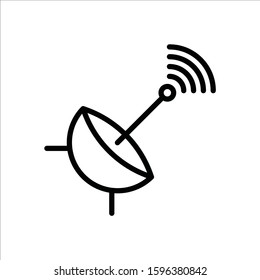 Radar vector icon. Antenna flat sign design. Radar symbol pictogram. Antenna icon