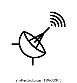 Radar vector icon. Antenna flat sign design. Radar symbol pictogram. Antenna icon
