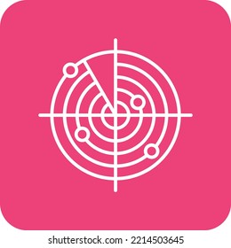 Icono de vector de radar. Se puede usar para imprimir, móviles y aplicaciones web.