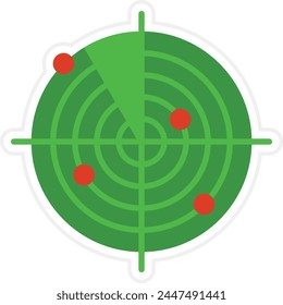 Radar vector icon. Can be used for printing, mobile and web applications.