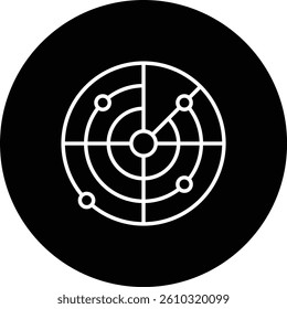 Radar vector icon. Can be used for printing, mobile and web applications.