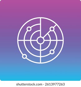 Radar vector icon. Can be used for printing, mobile and web applications.