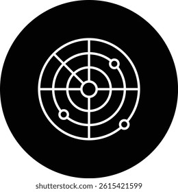 Radar vector icon. Can be used for printing, mobile and web applications.