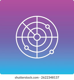 Icono de Vector de radar. Se puede utilizar para aplicaciones de impresión, móviles y de Web.