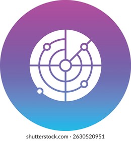 Ícone do vetor de radar. Pode ser usado para impressão, aplicativos móveis e da Web.