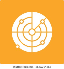 Radar vector icon. Can be used for printing, mobile and web applications.