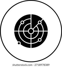 Radar vector icon. Can be used for printing, mobile and web applications.