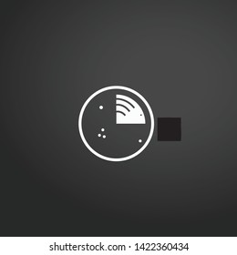 Radar vector icon. Radar concept stroke symbol design. Thin graphic elements vector illustration, outline pattern for your web site design, logo, UI. EPS 10.