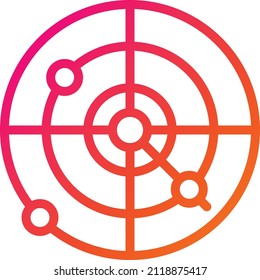 Ilustración de diseño de iconos del vector de radar