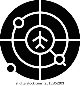 Radar-Vektorsymbol-Entwurfsgrafik