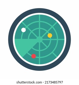 Radar Vector Icon, Radar Icons, Antenna, Radar PNG and Vector with Transparent Background