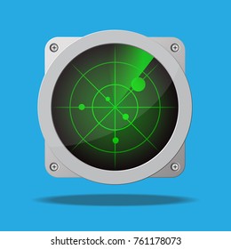 Radar vector icon illustration.