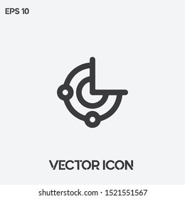 Radar vector icon illustration. Ui/Ux. Premium quality. 