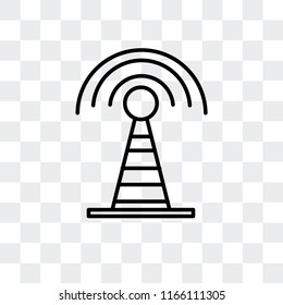 Radar vector icon isolated on transparent background, Radar logo concept