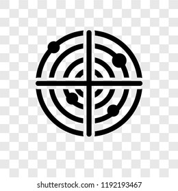Radar vector icon isolated on transparent background, Radar transparency logo concept