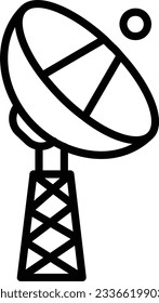 Radar Vector Icon Line Style