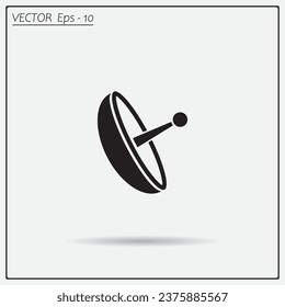 Radar Vector icon satellite dish tv technology.